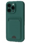 BFS iPhone 16 Pro Kılıf Kelvin Kartvizitli Silikon - Koyu Yeşil
