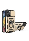BFS  iPhone 16 Pro Kılıf Pars Lens Yüzüklü Silikon - Gold