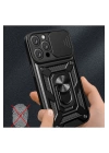 BFS  iPhone 16 Pro Kılıf Pars Lens Yüzüklü Silikon - Yeşil