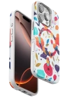 BFS  iPhone 16 Pro Max Flower Series Magsafe Kapak - Beyaz