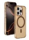 BFS  iPhone 16 Pro Max Gleam PC Sert Magsafe Kılıf - Şeffaf-Gold