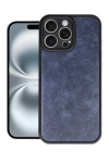 BFS  iPhone 16 Pro Max Kılıf Aras Deri Kapak - Lacivert