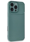 BFS  iPhone 16 Pro Max Kılıf Auto Focus Karbon Kapak - Koyu Yeşil