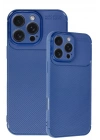 BFS  iPhone 16 Pro Max Kılıf Auto Focus Karbon Kapak - Lacivert