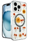BFS  iPhone 16 Pro Max Kılıf Daisy Simli Magsafe Kapak - Siyah
