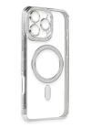 BFS  iPhone 16 Pro Max Kılıf Joke Simli Magneticsafe Kılıf - Gümüş