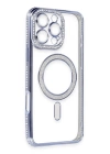 BFS  iPhone 16 Pro Max Kılıf Joke Simli Magneticsafe Kılıf - Mavi