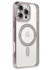 BFS  iPhone 16 Pro Max Kılıf Joke Simli Magneticsafe Kılıf - Pembe