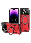 BFS  iPhone 16 Pro Max Kılıf Joy Lens Standlı Kapak - Kırmızı