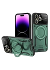 BFS  iPhone 16 Pro Max Kılıf Joy Lens Standlı Kapak - Koyu Yeşil