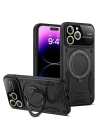 BFS  iPhone 16 Pro Max Kılıf Joy Lens Standlı Kapak - Siyah
