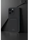 BFS  iPhone 16 Pro Max Kılıf Kelvin Kartvizitli Silikon - Siyah