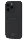BFS  iPhone 16 Pro Max Kılıf Kelvin Kartvizitli Silikon - Siyah