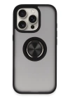 BFS  iPhone 16 Pro Max Kılıf Montreal Yüzüklü Silikon Kapak - Siyah