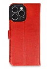 BFS  iPhone 16 Pro Max Kılıf Trend S Plus Kapaklı Kılıf - Kırmızı