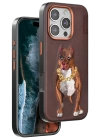 BFS  iPhone 16 Pro Perma Desenli Kapak - Kahverengi