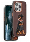 BFS  iPhone 16 Pro Perma Desenli Kapak - Koyu Kahve