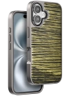 BFS  iPhone 16 Wave Kapak - Koyu Kahve