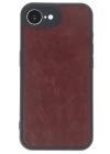 BFS  iPhone 16E Kılıf Aras Deri Kapak - Bordo