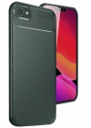 BFS  iPhone 16E Kılıf Auto Focus Karbon Kapak - Koyu Yeşil