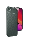 BFS  iPhone 16E Kılıf Auto Focus Karbon Kapak - Koyu Yeşil