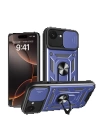BFS  iPhone 16E Kılıf Pars Lens Yüzüklü Silikon - Lacivert