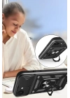 BFS  iPhone 16E Kılıf Pars Lens Yüzüklü Silikon - Yeşil