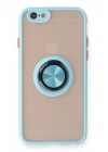 BFS  iPhone 6 Kılıf Montreal Yüzüklü Silikon Kapak - Buz Mavi