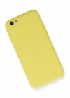 BFS  iPhone 6 Kılıf Nano içi Kadife Silikon - Sarı