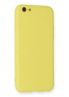 BFS  iPhone 6 Kılıf Nano içi Kadife Silikon - Sarı