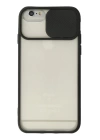 BFS  iPhone 6 Kılıf Palm Buzlu Kamera Sürgülü Silikon - Siyah