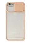 BFS  iPhone 6 Plus Kılıf Palm Buzlu Kamera Sürgülü Silikon - Pembe