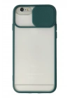 BFS  iPhone 6 Plus Kılıf Palm Buzlu Kamera Sürgülü Silikon - Yeşil
