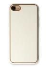 BFS  iPhone 7 Kılıf Coco Deri Silikon Kapak - Beyaz