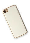 BFS  iPhone 7 Kılıf Coco Deri Silikon Kapak - Beyaz