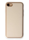 BFS  iPhone 7 Kılıf Coco Deri Silikon Kapak - Gold