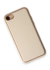 BFS  iPhone 7 Kılıf Coco Deri Silikon Kapak - Gold