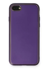 BFS  iPhone 7 Kılıf Coco Deri Silikon Kapak - Mor