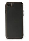 BFS  iPhone 7 Kılıf Coco Deri Silikon Kapak - Siyah