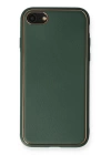 BFS  iPhone 7 Kılıf Coco Deri Silikon Kapak - Yeşil