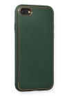 BFS  iPhone 7 Kılıf Coco Deri Silikon Kapak - Yeşil
