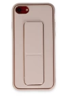 BFS  iPhone 7 Kılıf Coco Deri Standlı Kapak - Pudra