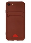 BFS  iPhone 7 Kılıf Kelvin Kartvizitli Silikon - Bordo