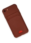 BFS  iPhone 7 Kılıf Kelvin Kartvizitli Silikon - Bordo