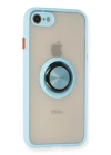 BFS  iPhone 7 Kılıf Montreal Yüzüklü Silikon Kapak - Buz Mavi