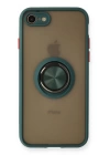 BFS  iPhone 7 Kılıf Montreal Yüzüklü Silikon Kapak - Yeşil