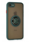 BFS  iPhone 7 Kılıf Montreal Yüzüklü Silikon Kapak - Yeşil
