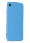 BFS iPhone 7 Kılıf Nano içi Kadife Silikon - Mavi