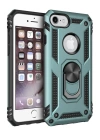 BFS  iPhone 7 Kılıf Sofya Yüzüklü Silikon Kapak - Yeşil
