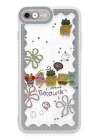 BFS  iPhone 7 Kılıf Sweet Desenli Silikon Kapak - Açık Mavi